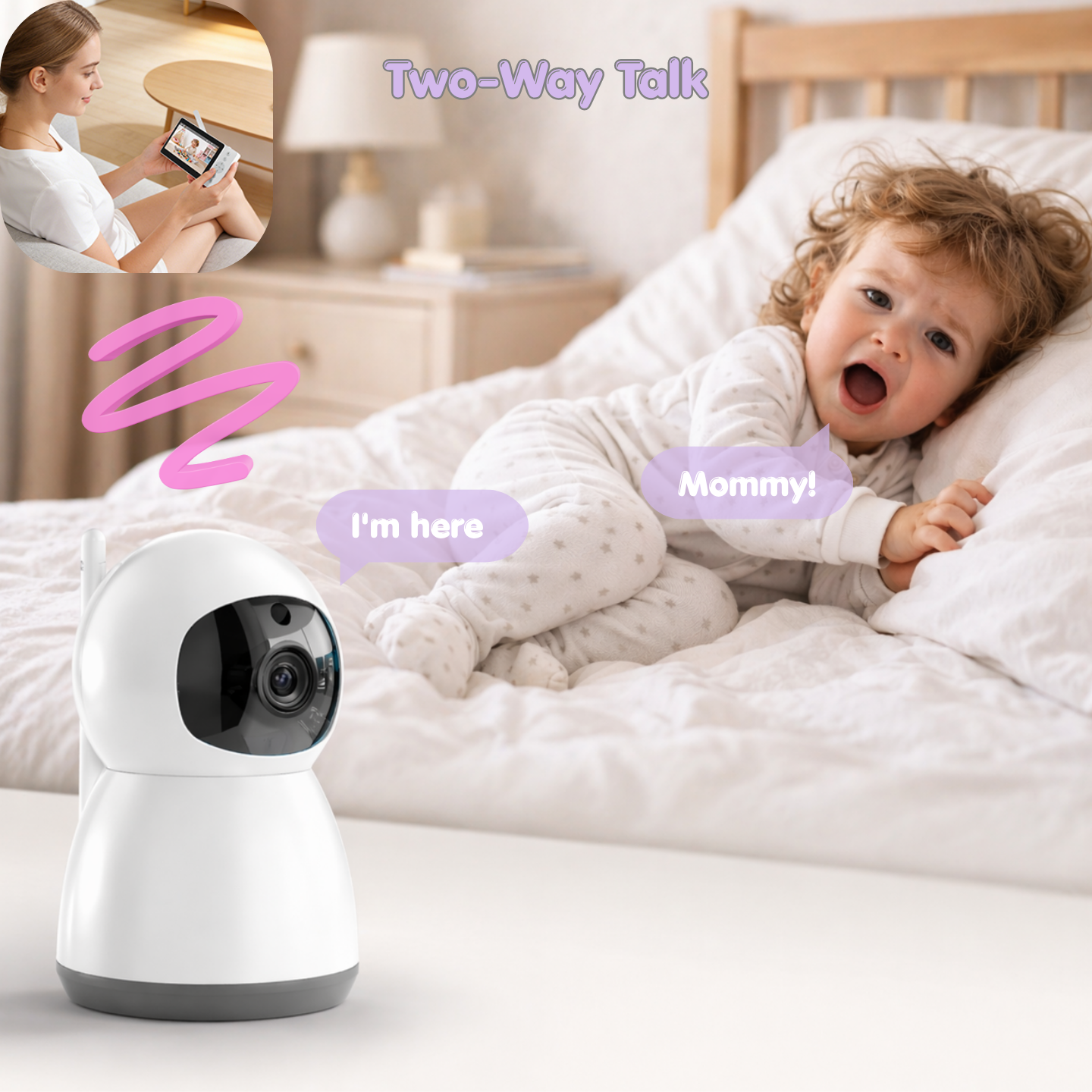 ChrisCare baby monitor two-way talk feature